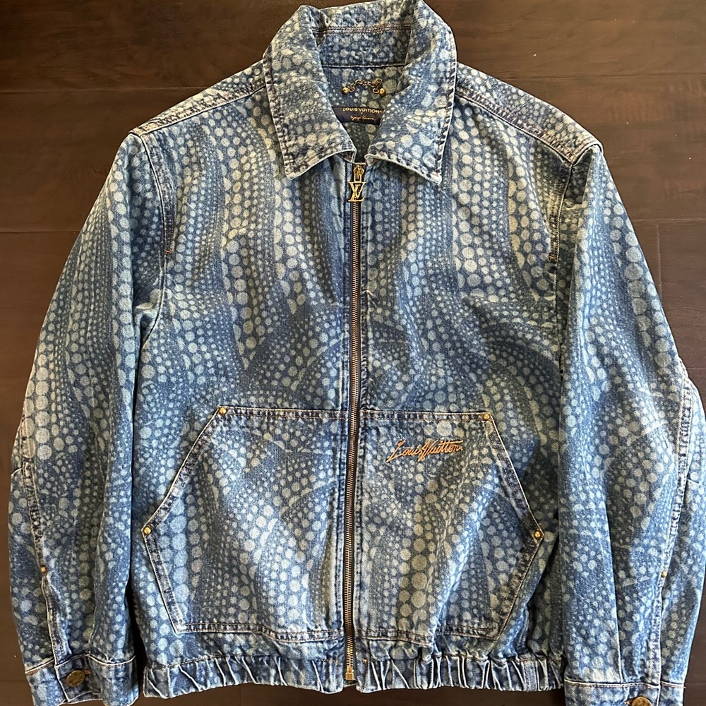 VERY RARE! Louis Vuitton Collection Yayoi Kusama Denim Jacket and Pants.